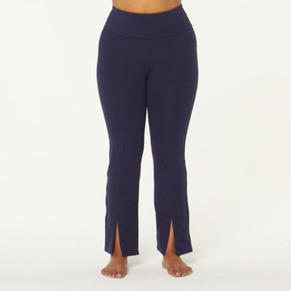 Ruby Ribbon Split Ankle Leggings Navy Blue Size M - Picture 1 of 6